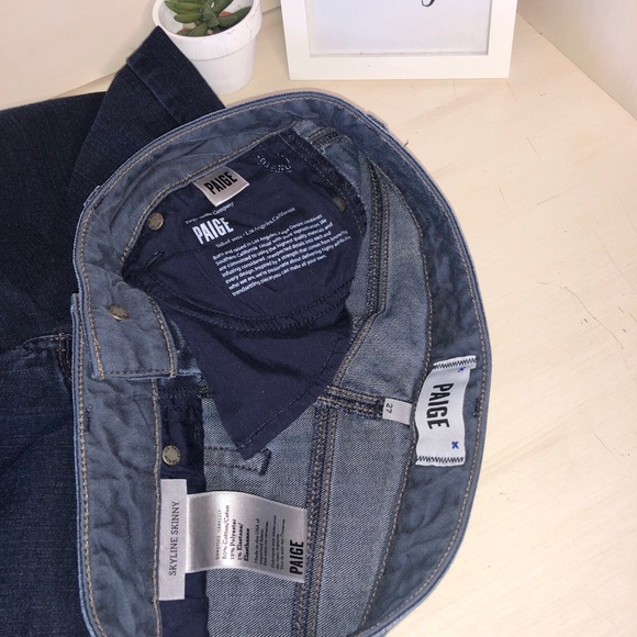 PAIGE Dark Wash Skyline Skinny Jeans - Picture 5 of 6